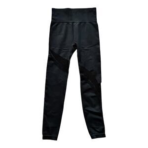 ZYIA Black Leggings Angle Performance High Rise XS Gym Training Yoga EUC